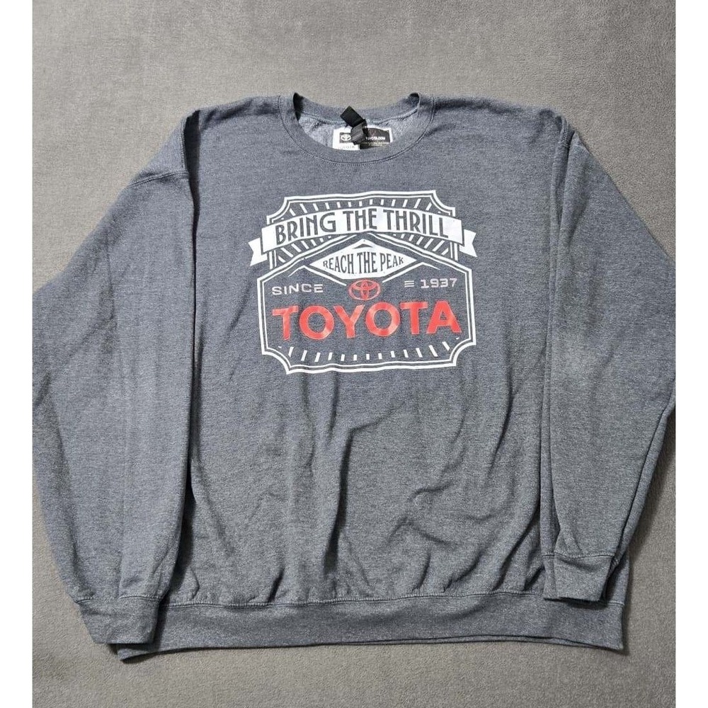 Toyota Gray Crewneck Sweatshirt Basic Pullover Long Sleeve Casual  Everyday 4XL
